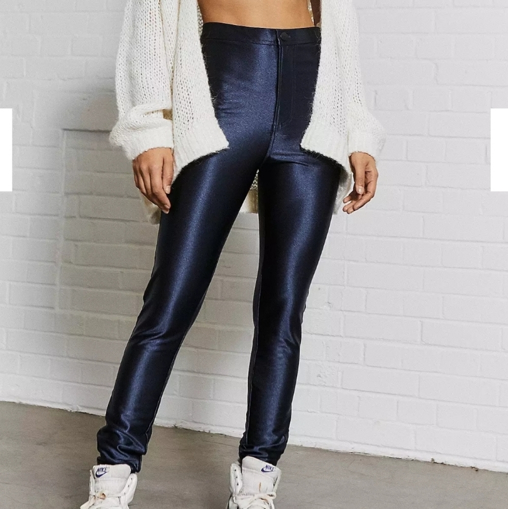 American Apparel Navy Blue Disco Pants